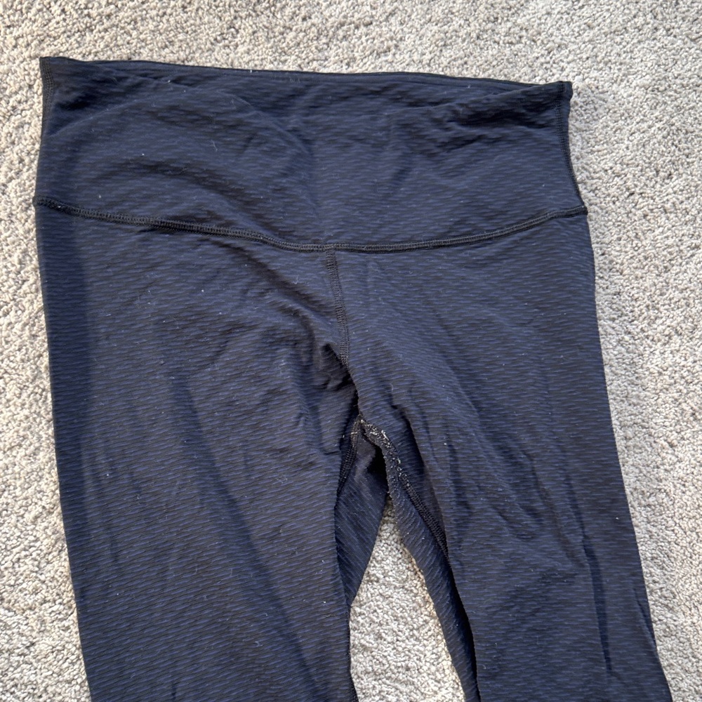 Lululemon Black and Blue High-Waisted Leggings